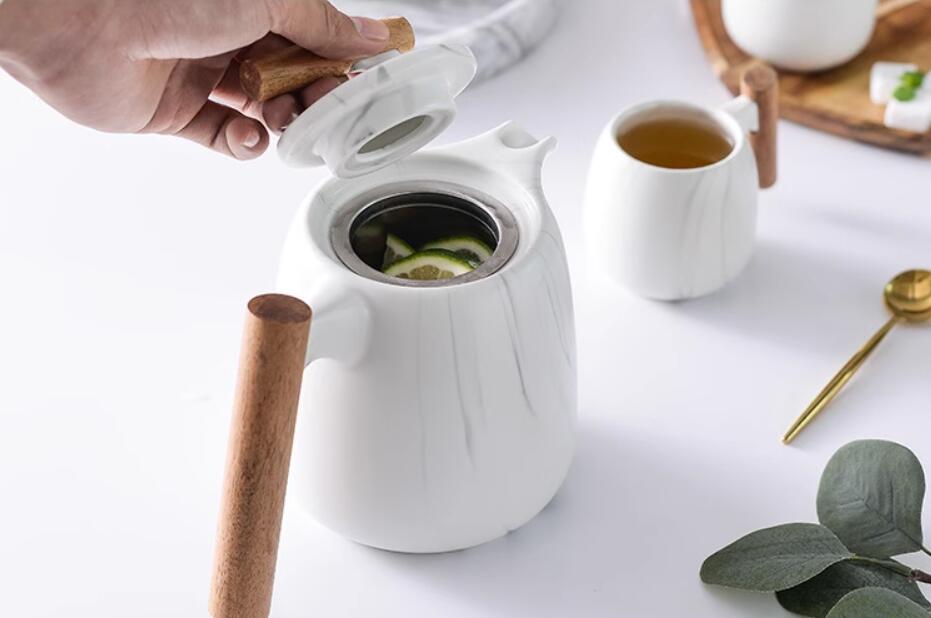 现代北欧风白色茶具套装