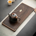 乌木银莲小茶盘
