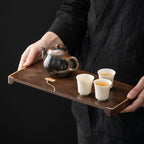 乌木银莲小茶盘