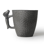 Coarse Pottery Japanese Tea Cup With Dog Handle