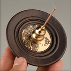 Ebony Tea Utensil Set With Cup And Incense Holder