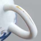 描金边中式海浪茶壶