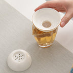 Ceramic Sulet-jade Red-crowned Crane Chinese Tea Set