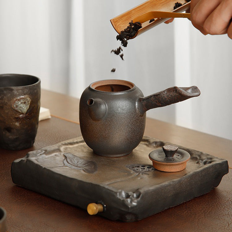 Gold Lotus Seed Kyusu Chinese Tea Set