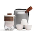 Porcelain Travel Tea Set – Portable Gongfu Set with Glass-Like Glaze, White
