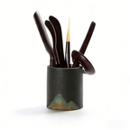 Japanese Zen Black Ceramic Tea Set