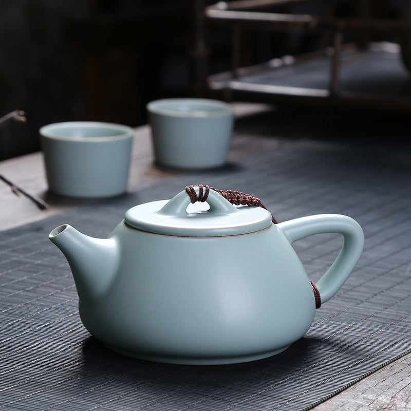 Chinese Teapot – Ru Kiln Stone Scoop Shape, 260ml, Ceramic