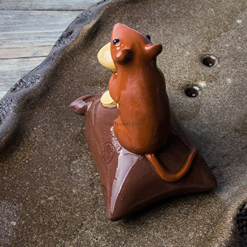 Purple Clay Mouse & Treasure Tea Pet