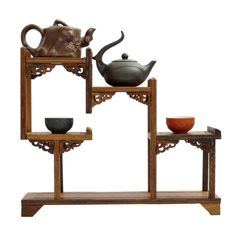 三层阶梯式茶具展示架