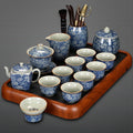 Ruyao Blue And White Flower Chinese Tea Set