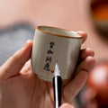 Jingdezhen Style Chinese Tea Cup – Yellow Ru Ware “All Wishes Come True”, 150ml