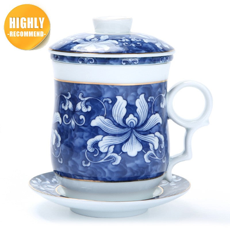 青花瓷中式茶杯