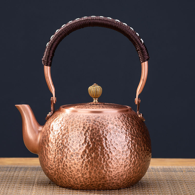 Hammered Copper Chinese Teapot – Retro Style