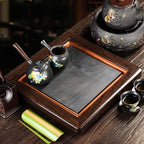Iron Style Tea Set With Ebony Tea Tray