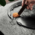 Ice Crack Ruyao Tea Set With Black Stone Tray