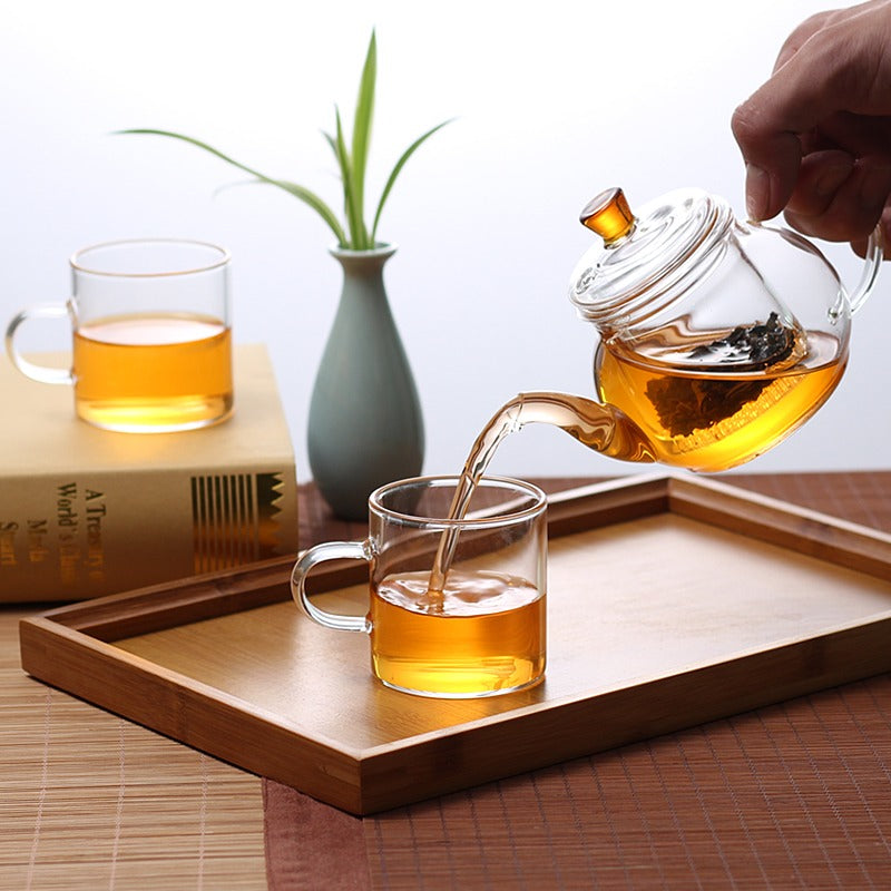 透明简约玻璃茶杯 (6个装)