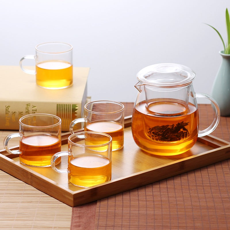 透明简约玻璃茶杯 (6个装)
