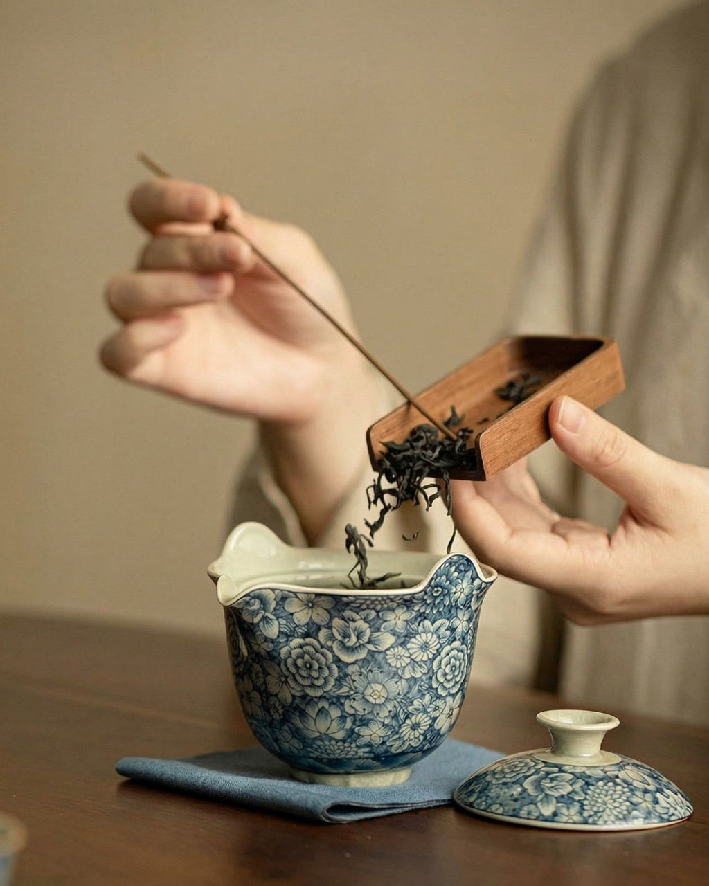 Blue & White Porcelain Travel Gongfu Tea Set
