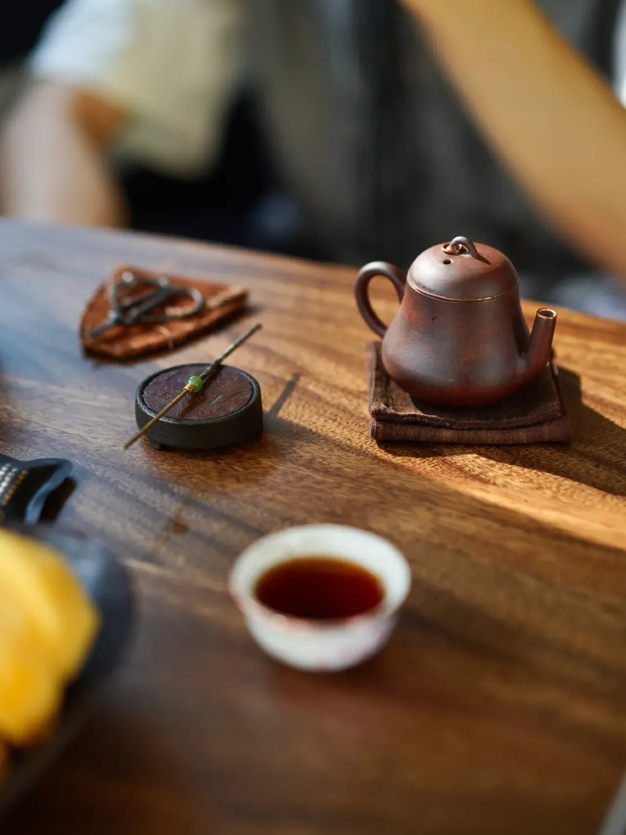 The Heritage Collection: Hand-Forged Copper & Jingdezhen Stoneware Travel Tea Set