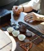 The Heritage Collection: Hand-Forged Copper & Jingdezhen Stoneware Travel Tea Set