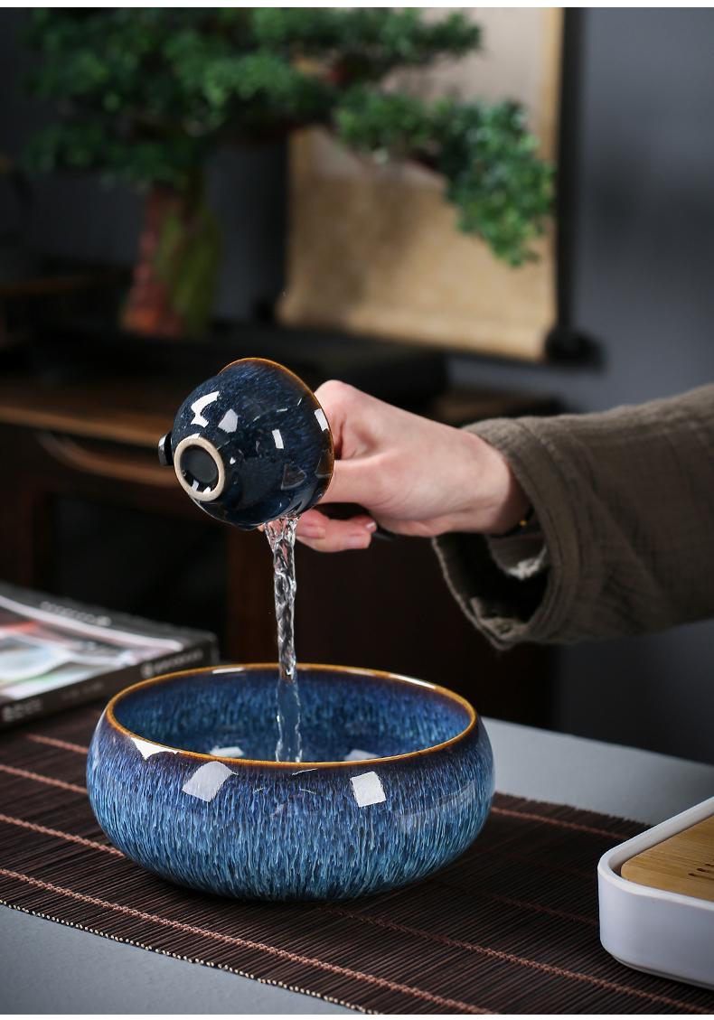 Starry Night Glazed Tea Cup – Handmade Ceramic Gongfu Cup