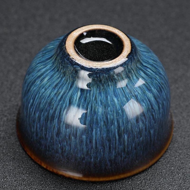 Starry Night Glazed Tea Cup – Handmade Ceramic Gongfu Cup