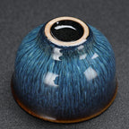 Starry Night Glazed Tea Cup – Handmade Ceramic Gongfu Cup