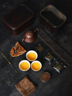The Heritage Collection: Hand-Forged Copper & Jingdezhen Stoneware Travel Tea Set