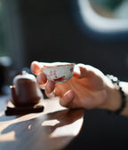 The Heritage Collection: Hand-Forged Copper & Jingdezhen Stoneware Travel Tea Set