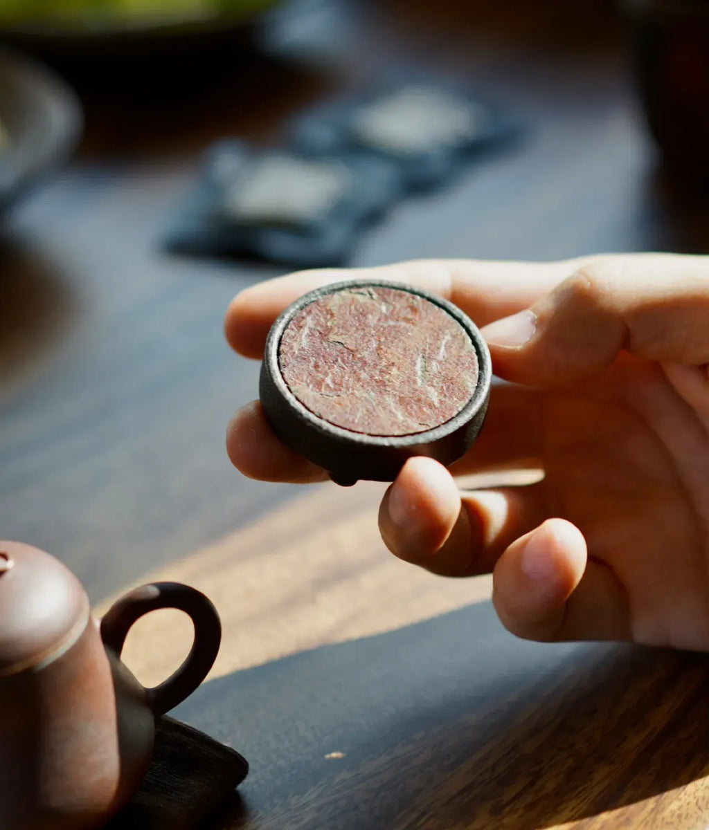 The Heritage Collection: Hand-Forged Copper & Jingdezhen Stoneware Travel Tea Set
