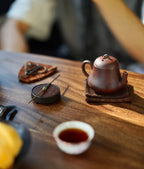 The Heritage Collection: Hand-Forged Copper & Jingdezhen Stoneware Travel Tea Set