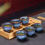 Starry Night Glazed Tea Cup – Handmade Ceramic Gongfu Cup