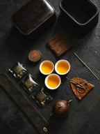 The Heritage Collection: Hand-Forged Copper & Jingdezhen Stoneware Travel Tea Set