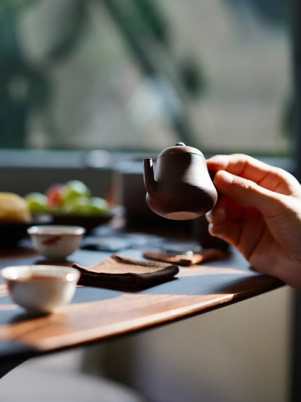 The Heritage Collection: Hand-Forged Copper & Jingdezhen Stoneware Travel Tea Set
