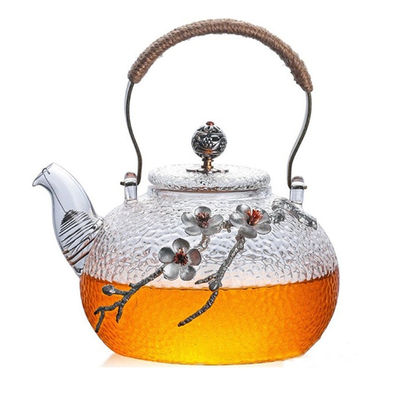 玻璃茶壶与锡梅