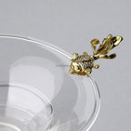 Glass Tea Strainer With Goldfish Handle