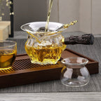 Glass Tea Strainer With Goldfish Handle