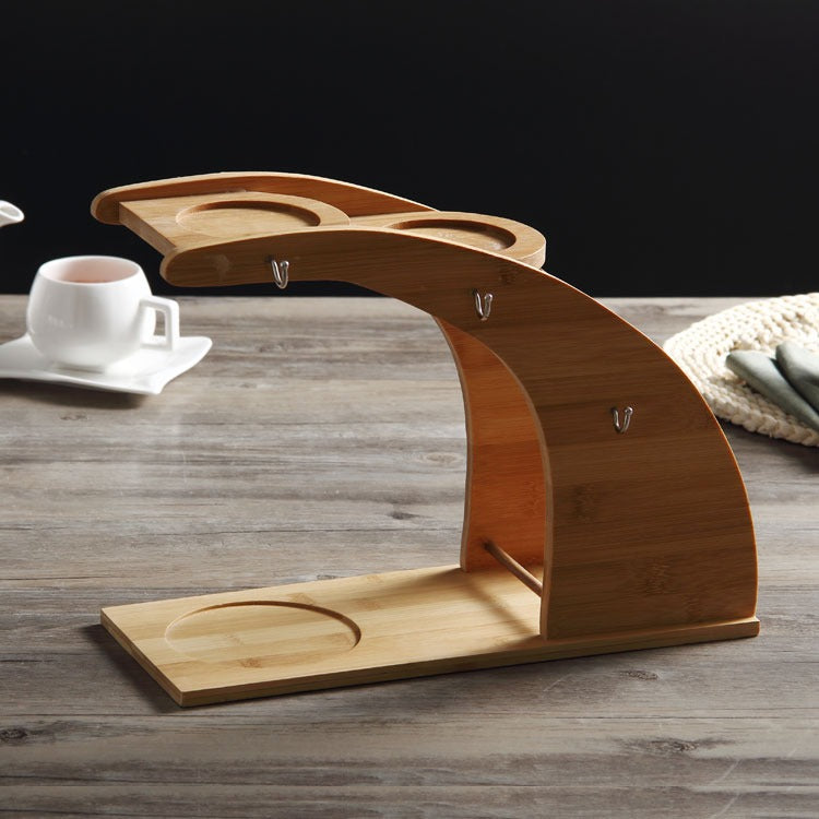 IKEA Bamboo Cup Rack Ceramic Modern Tea Set