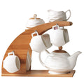 IKEA Bamboo Cup Rack Ceramic Modern Tea Set