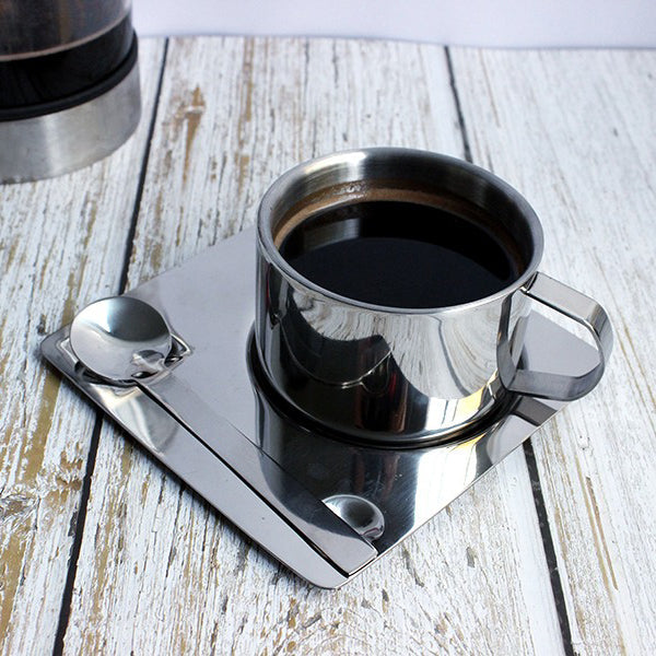 双层不锈钢茶杯咖啡杯