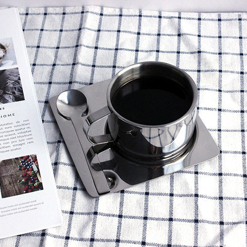双层不锈钢茶杯咖啡杯