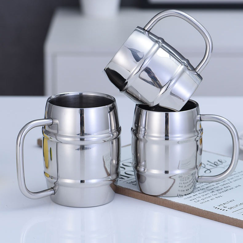 双层不锈钢啤酒杯