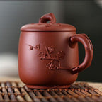 梅花素水泥茶杯