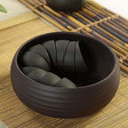 Black Clay Stripes Tea Washer