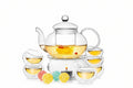 Glass Teapot With 6 Cups And Warmer