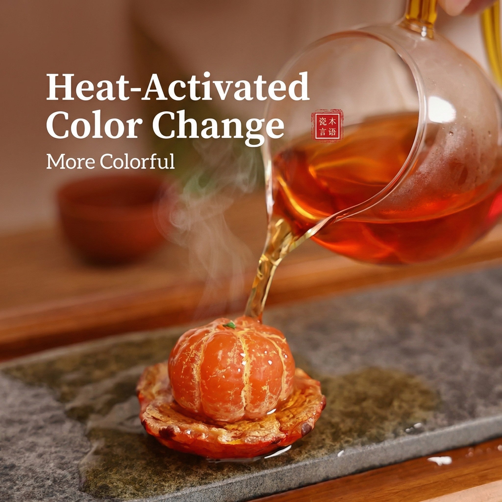 Color-Changing Orange Tea Pet