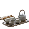 日式白陶侘寂茶具