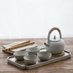 日式白陶侘寂茶具