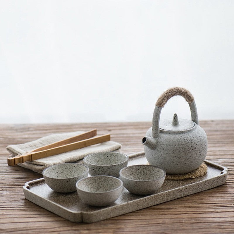 日式白陶侘寂茶具