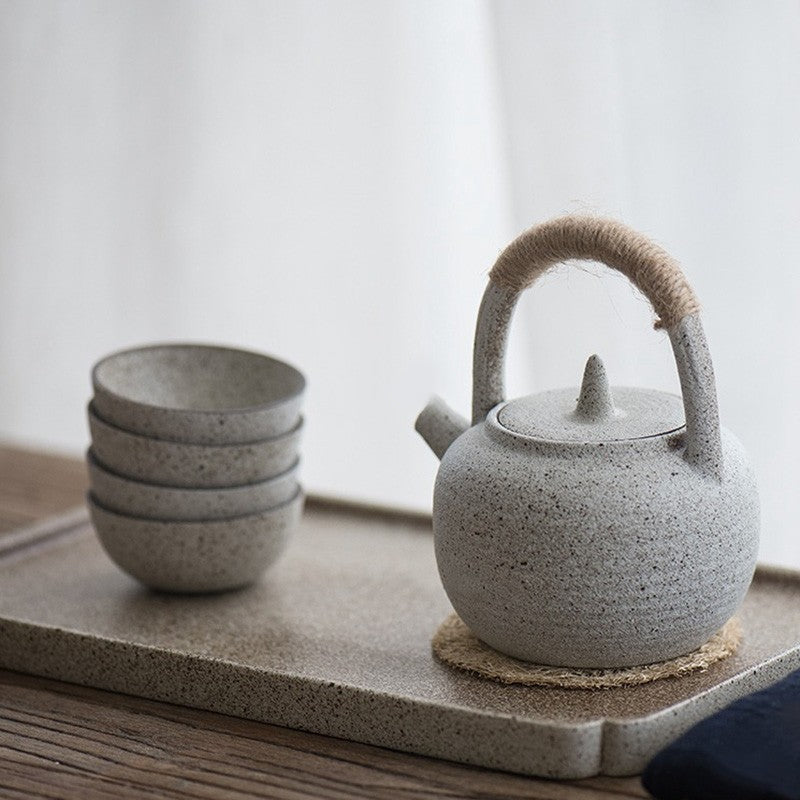 日式白陶侘寂茶具